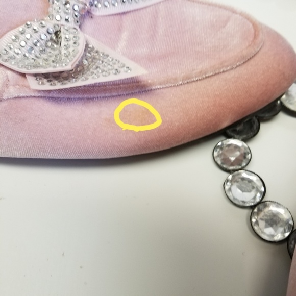 Victoria's Secret Pink Velvet Rhinestone Slippers - Picture 7 of 8